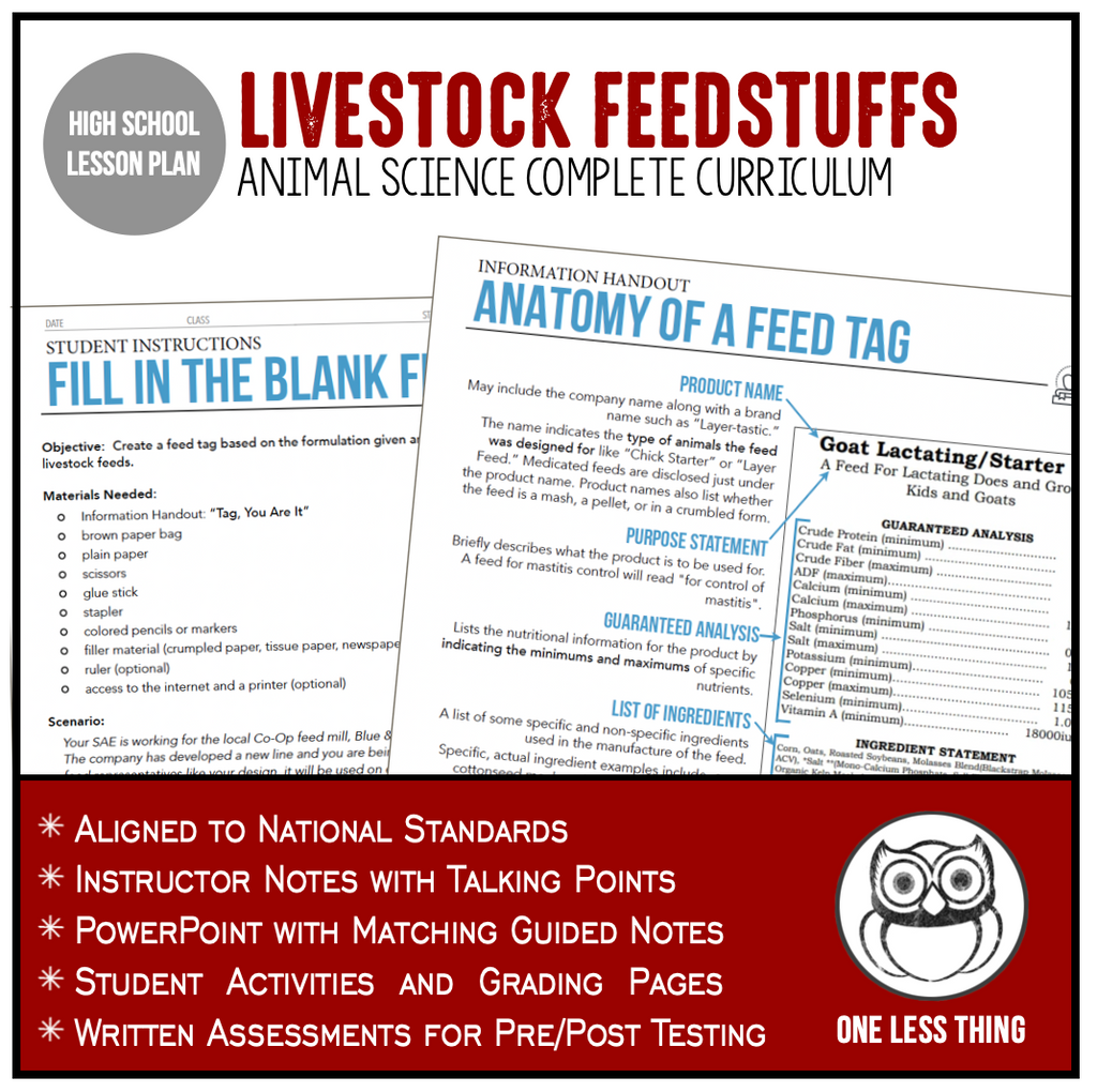 CCANS08.3 Livestock Feedstuffs, Animal Science Complete Curriculum