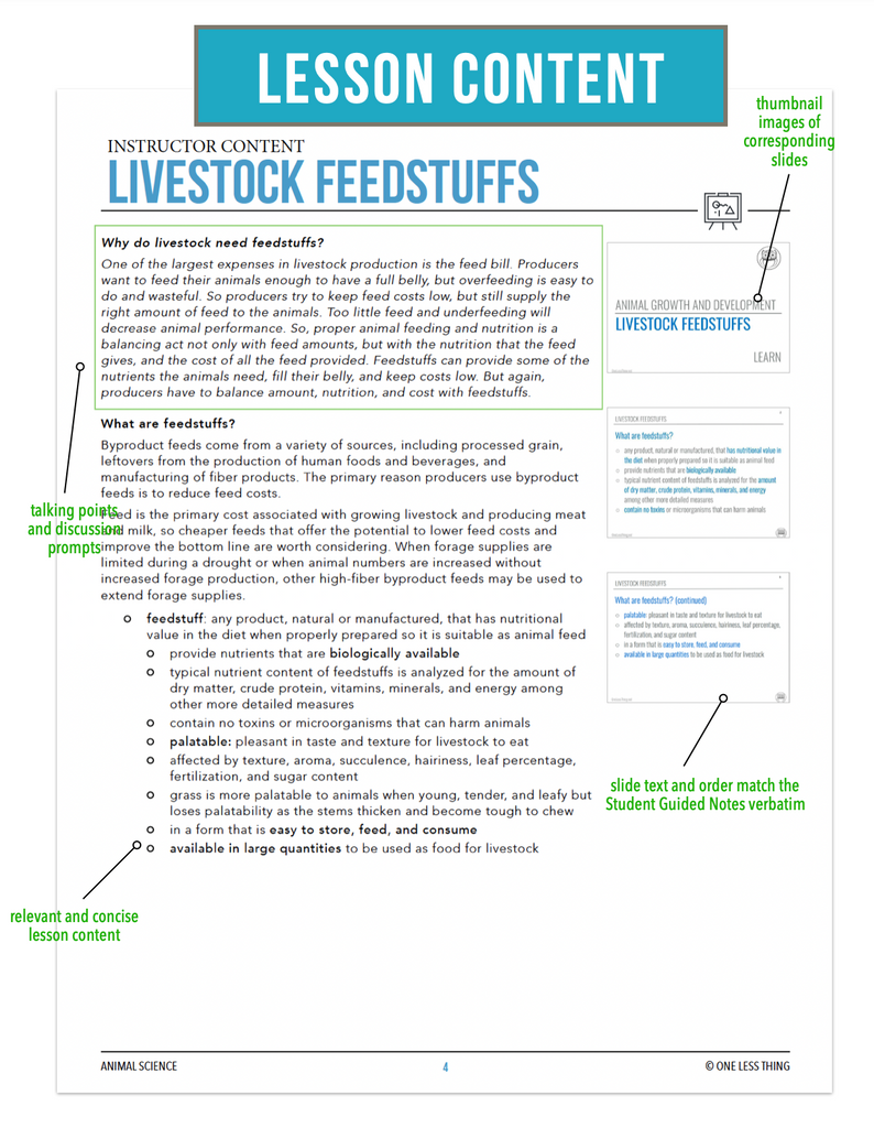 CCANS08.3 Livestock Feedstuffs, Animal Science Complete Curriculum