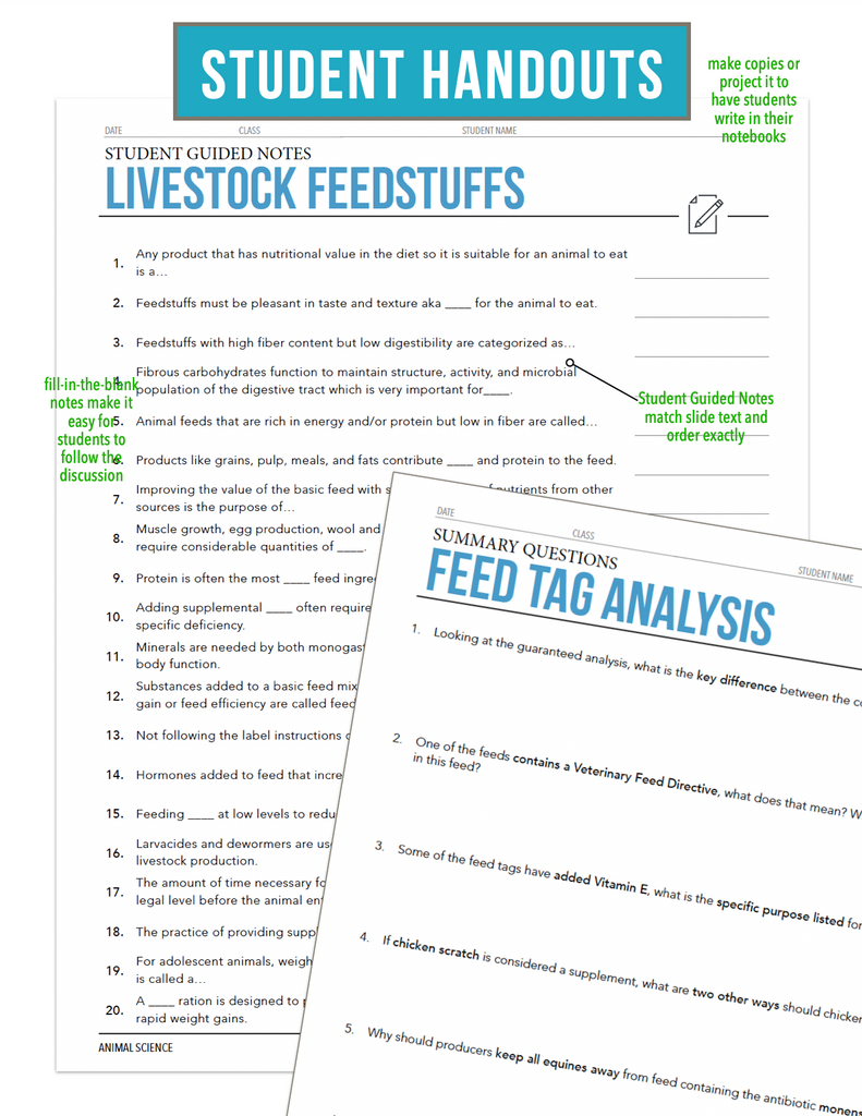 CCANS08.3 Livestock Feedstuffs, Animal Science Complete Curriculum