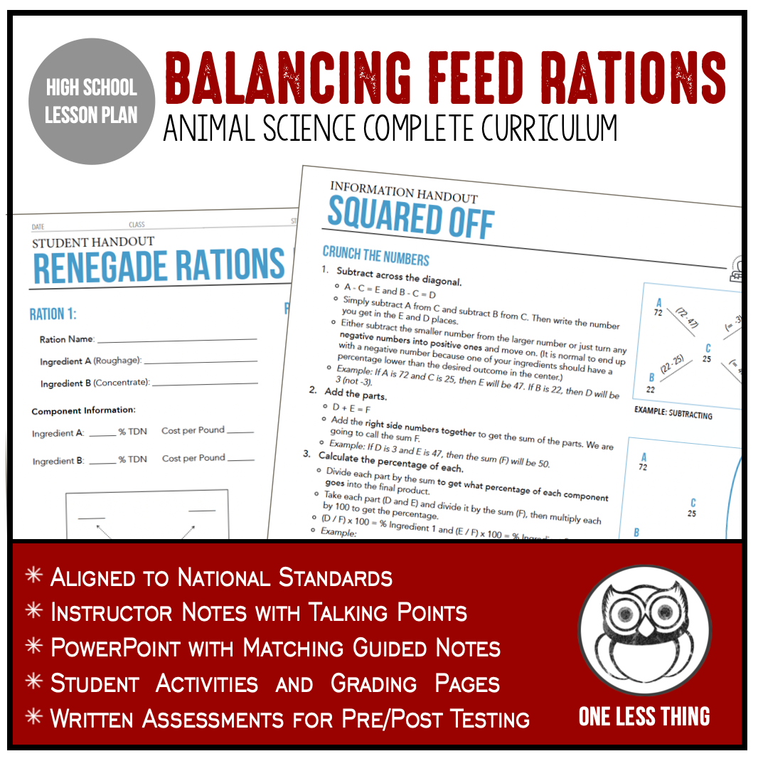 CCANS08.4 Balancing Feed Rations, Animal Science Complete Curriculum ...