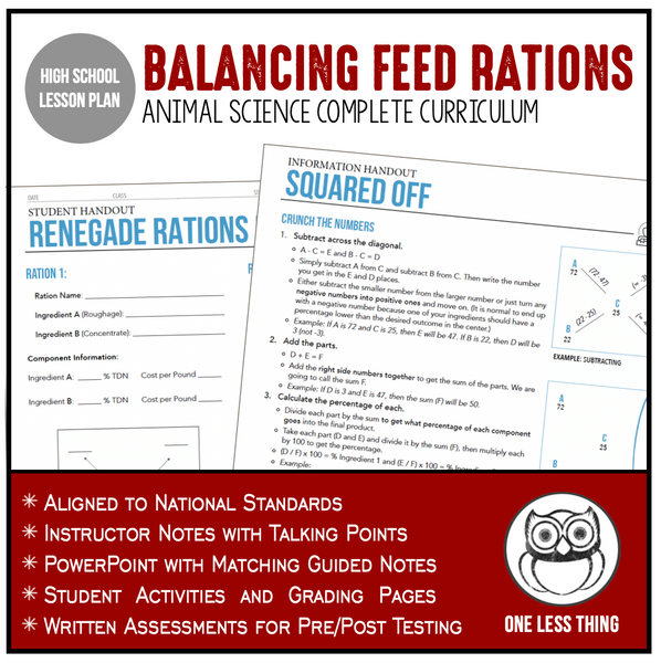 CCANS08.4 Balancing Feed Rations, Animal Science Complete Curriculum