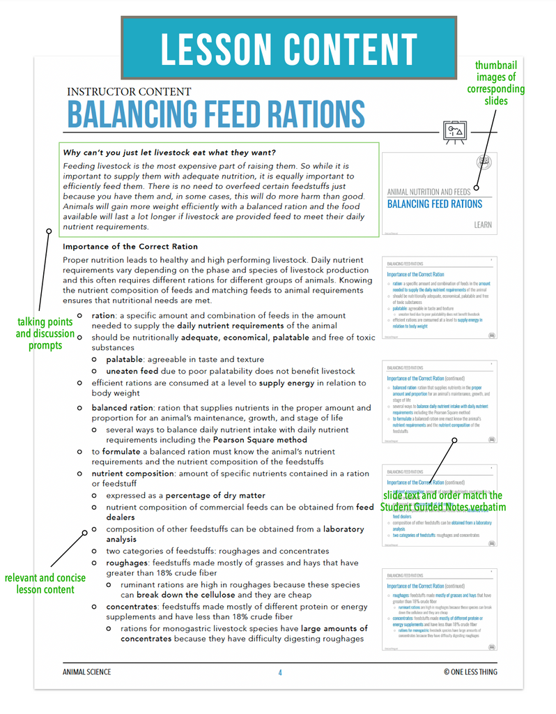 CCANS08.4 Balancing Feed Rations, Animal Science Complete Curriculum