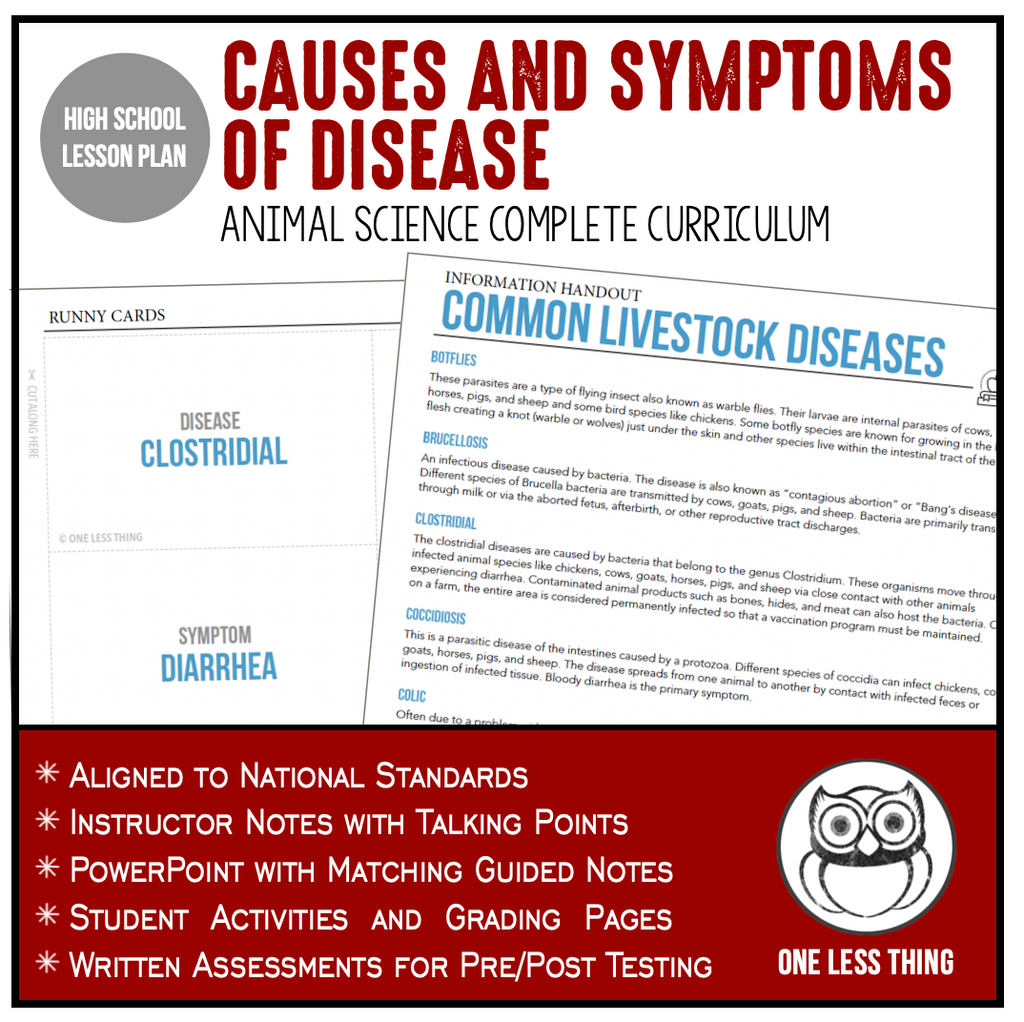 CCANS09.1 Causes and Symptoms of Disease, Animal Science Complete Curriculum