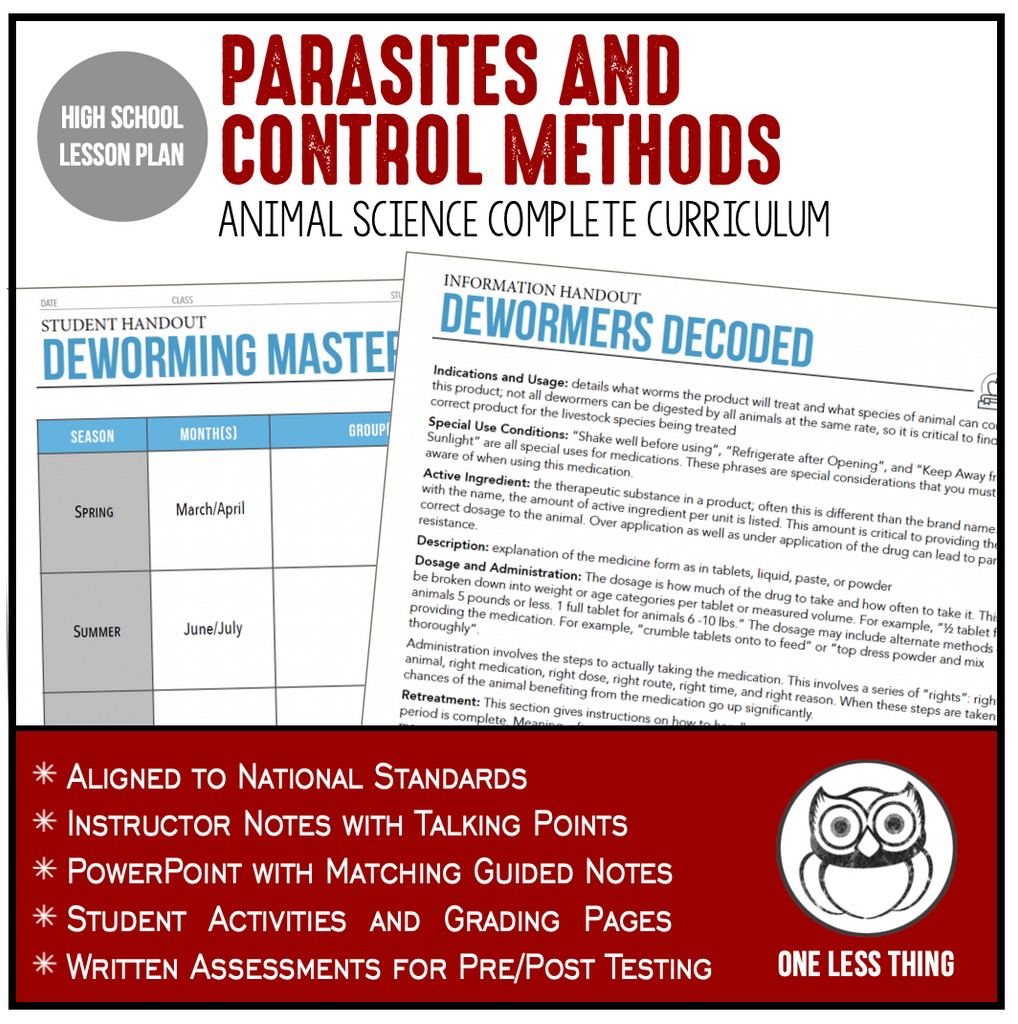 CCANS09.4 Parasites and Control Methods, Animal Science Complete Curriculum