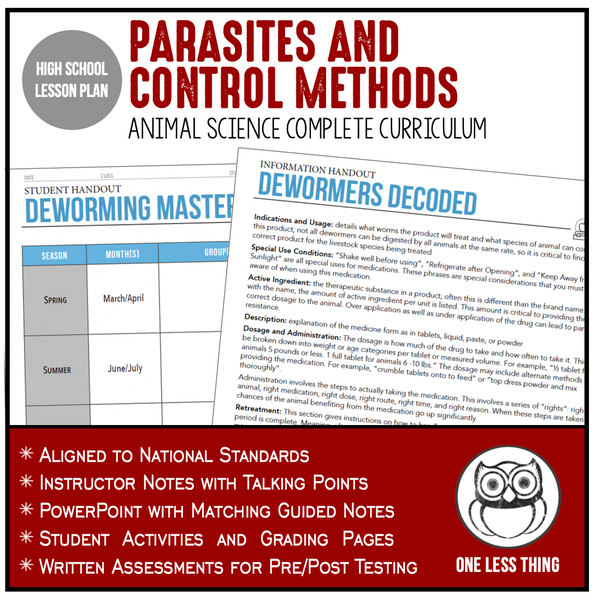 CCANS09.4 Parasites and Control Methods, Animal Science Complete Curriculum