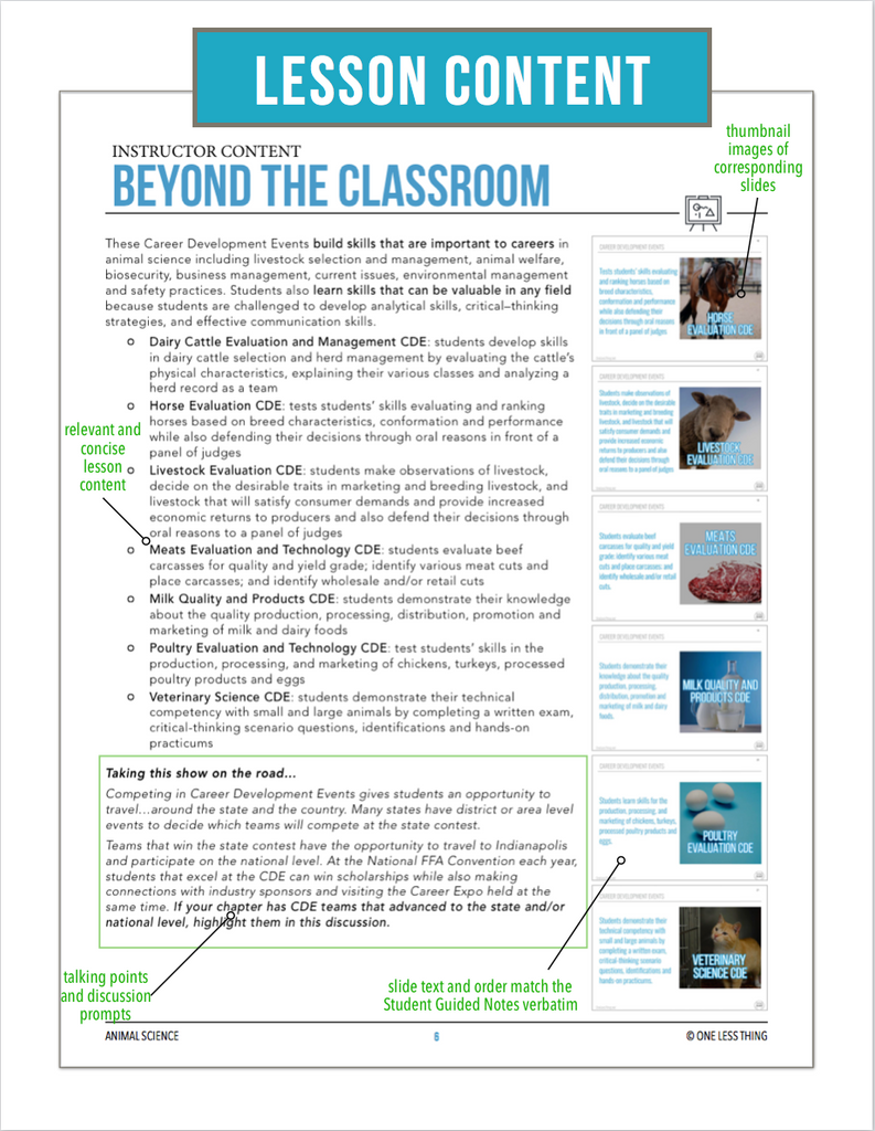 CCANS01.2 Beyond the Classroom, Animal Science Complete Curriculum