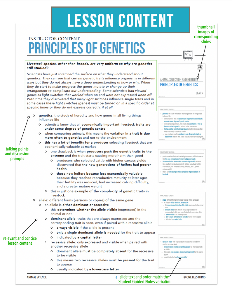 CCANS10.1 Principles of Genetics, Animal Science Complete Curriculum