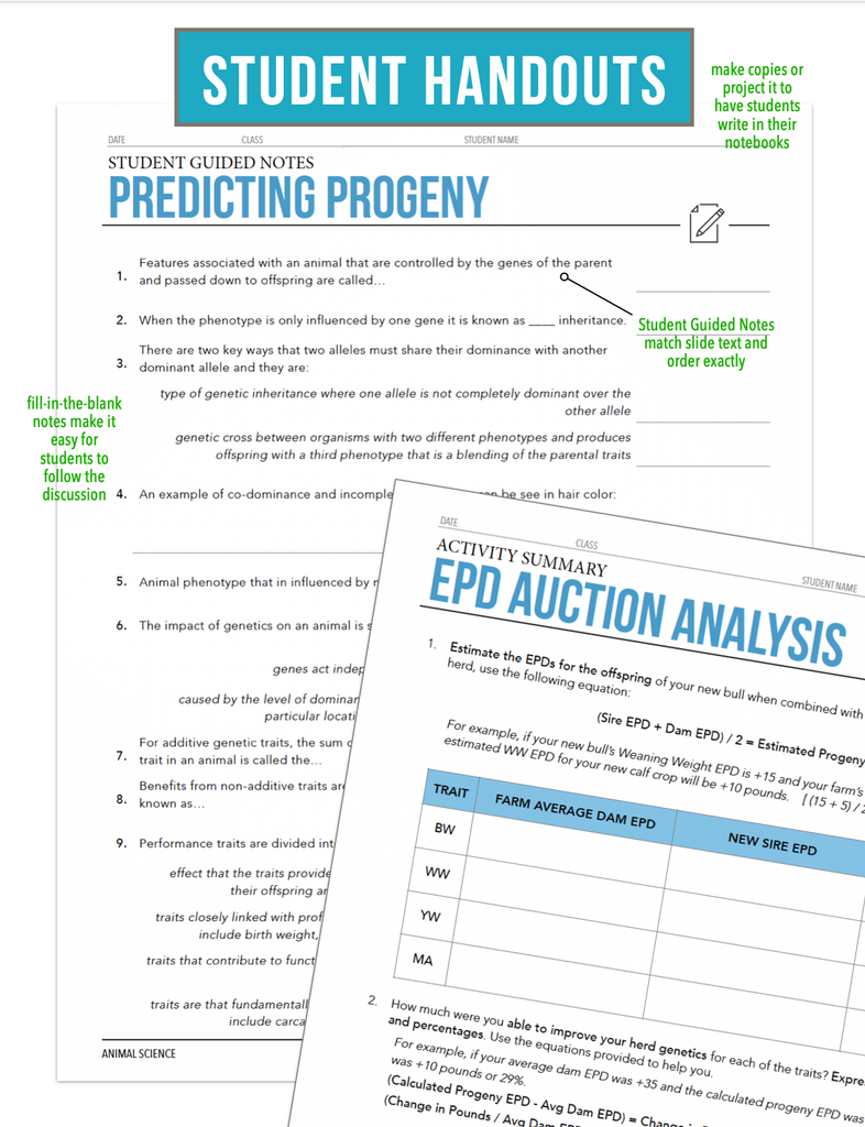 CCANS10.2 Predicting Progeny, Animal Science Complete Curriculum