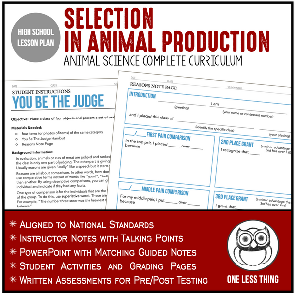 Animal Science Complete Curriculum Tagged selection One Less Thing animal-science-complete-curriculum-tagged-selection-one-less-thing