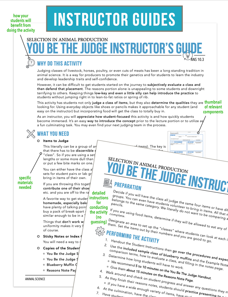 CCANS10.3 Selection in Animal Production, Animal Science Complete Curriculum