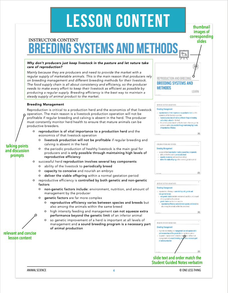 CCANS11.3 Breeding Systems and Methods, Animal Science Complete Curriculum