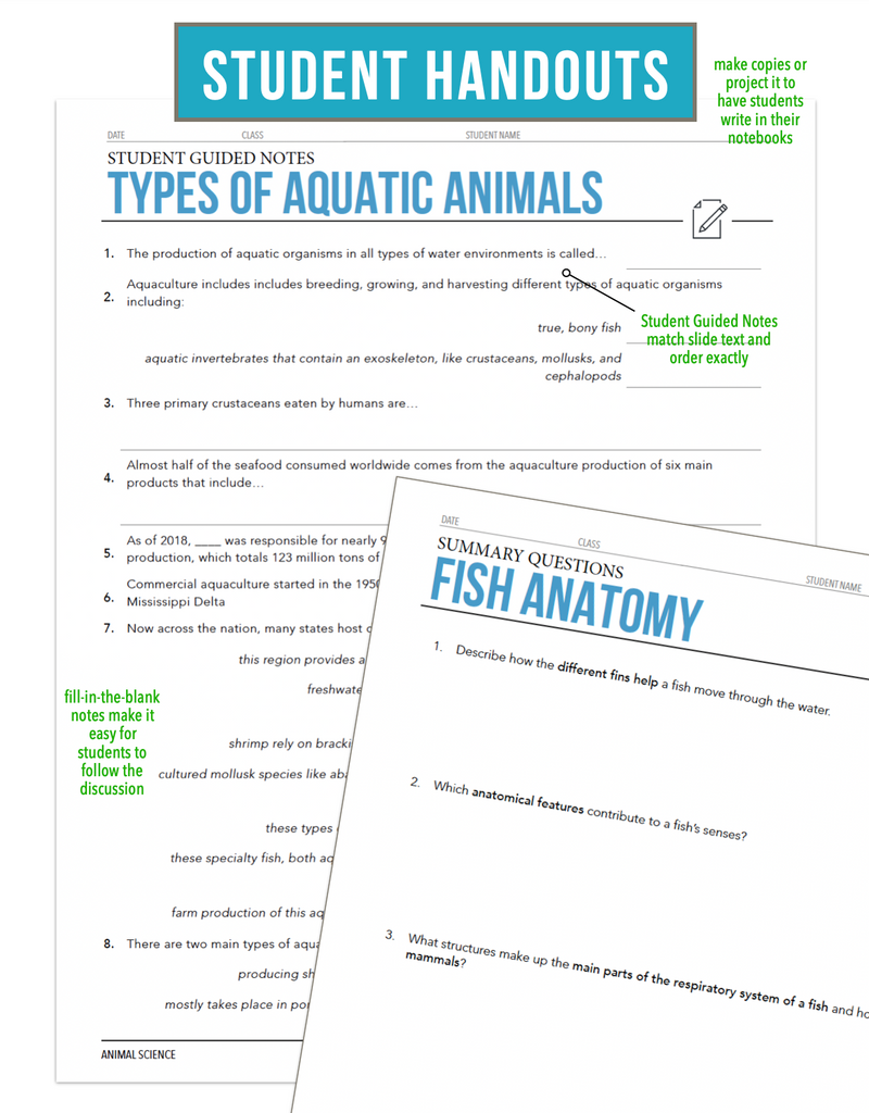 CCANS13.1 Types of Aquatic Animals, Animal Science Complete Curriculum