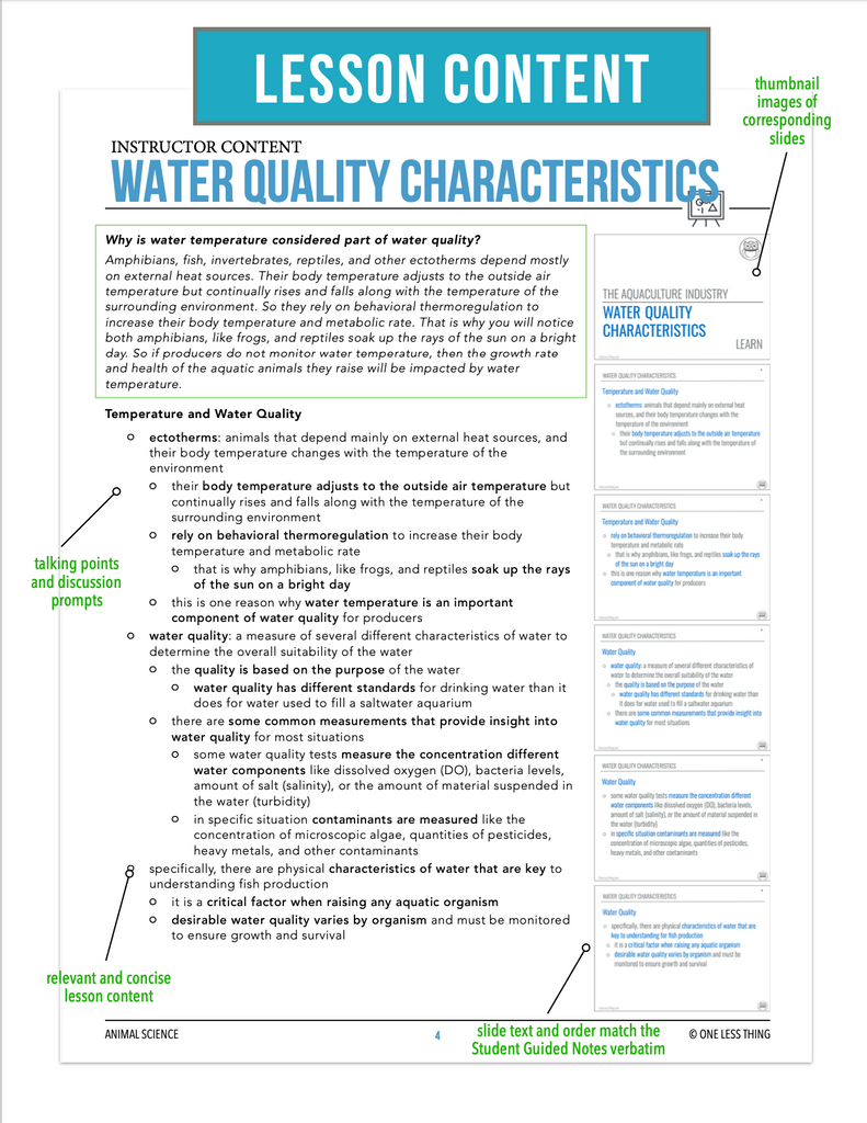 CCANS13.3 Water Quality Characteristics, Animal Science Complete Curriculum