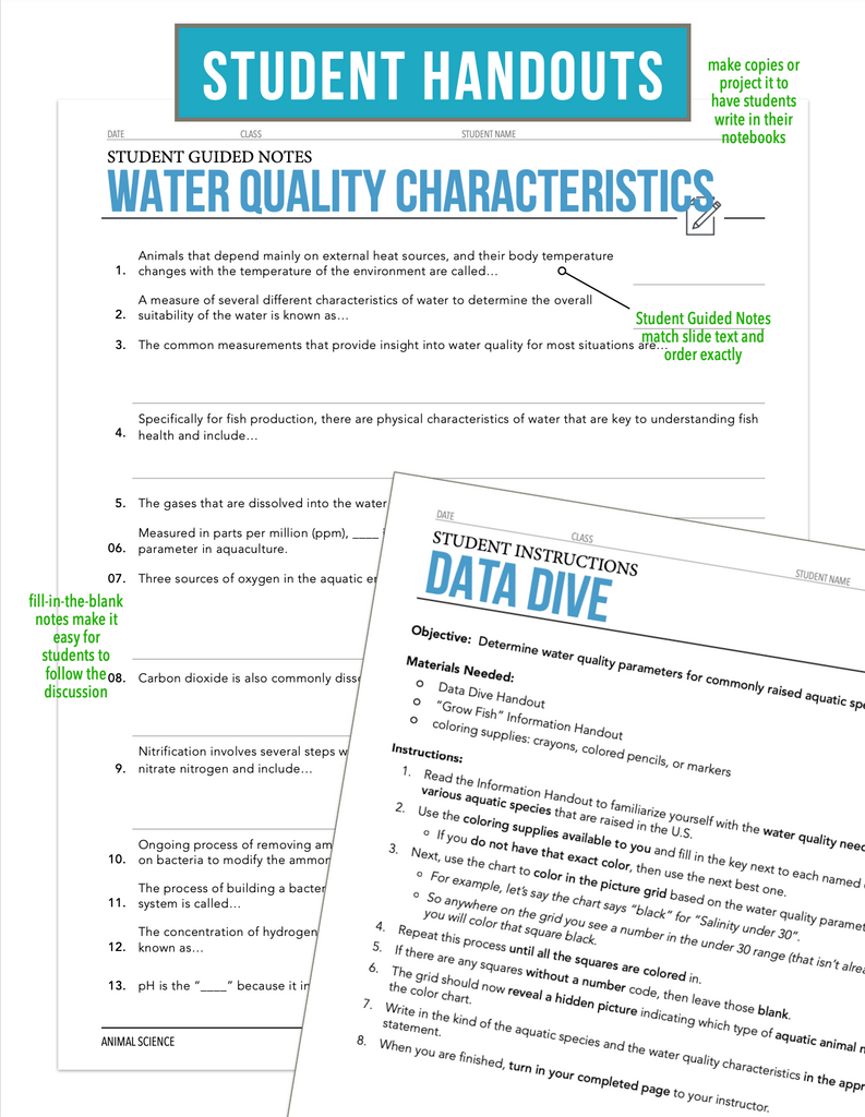 CCANS13.3 Water Quality Characteristics, Animal Science Complete Curriculum