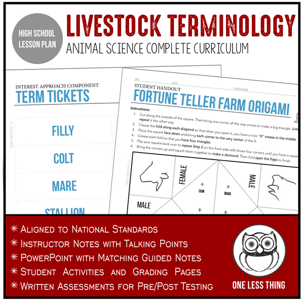 CCANS03.1 Livestock Terminology, Animal Science Complete Curriculum