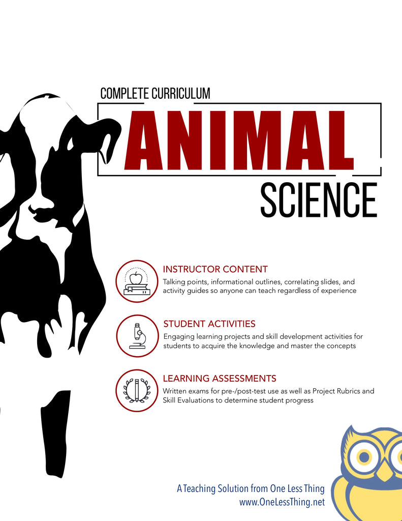 Animal Science, Complete Curriculum (Printed Copy Included)
