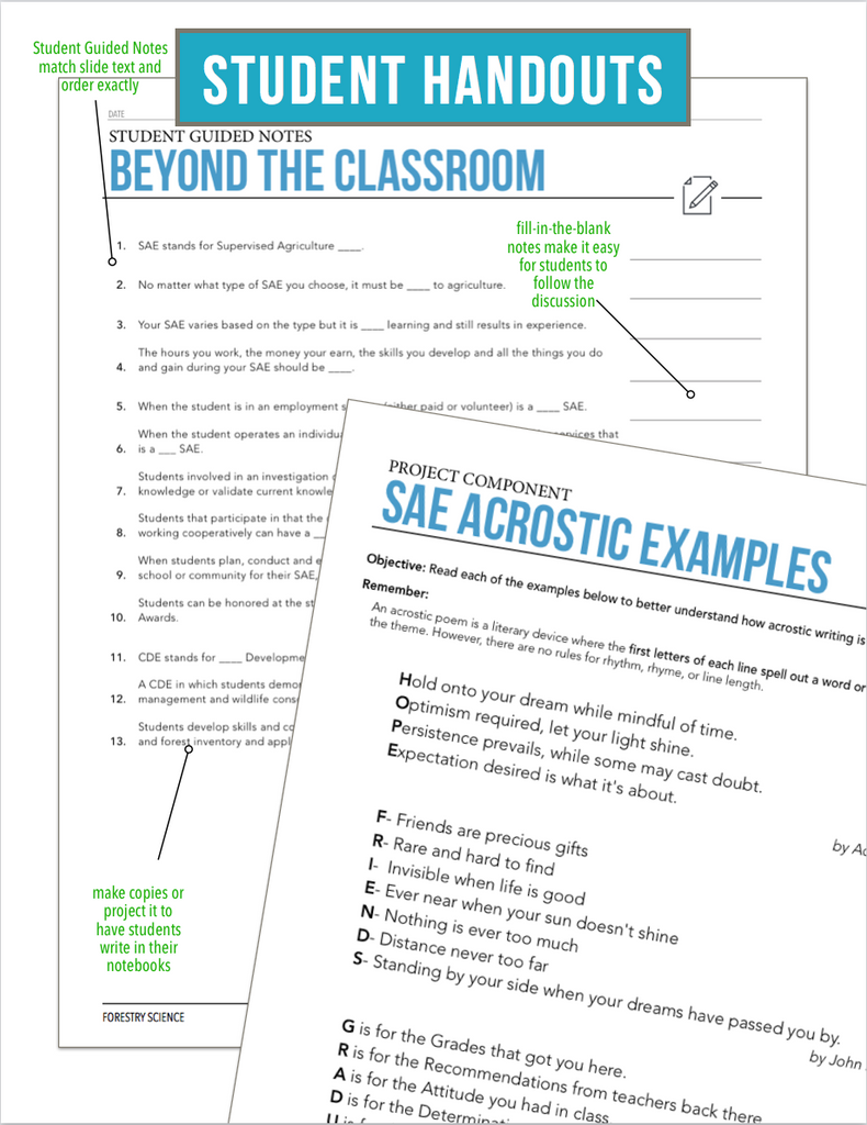 CCFOR01.2 Beyond the Classroom, Forestry Complete Curriculum