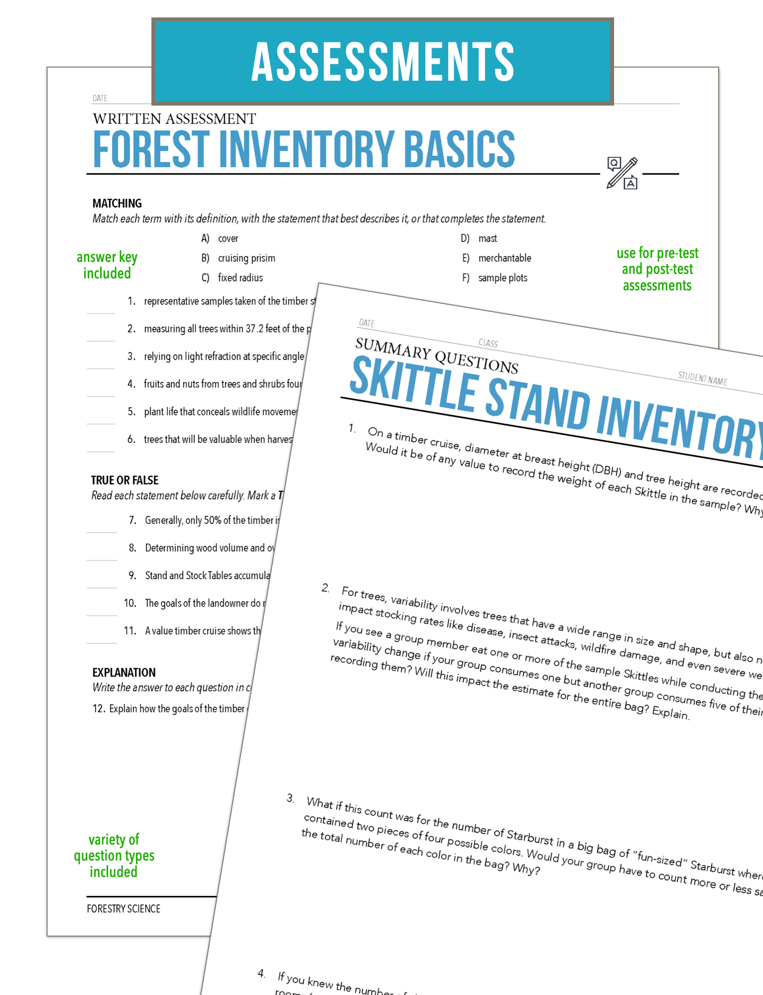 Example Forest Inventory CCFOR10.1 Forest Inventory Basics, Forestry Complete Curriculum - One ...