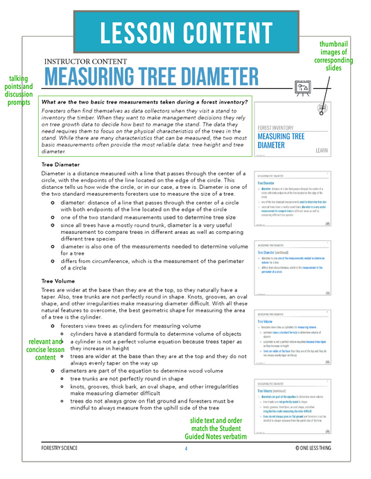 CCFOR10.2 Measuring Tree Diameter, Forestry Complete Curriculum – One ...