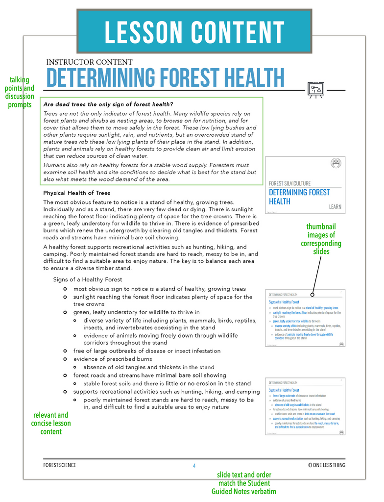 CCFOR12.1 Determining Forest Health, Forestry Complete Curriculum