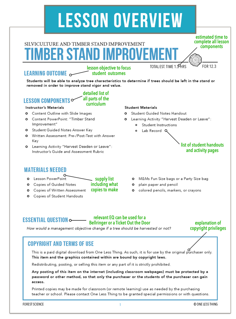 CCFOR12.3 Timber Stand Improvement, Forestry Complete Curriculum