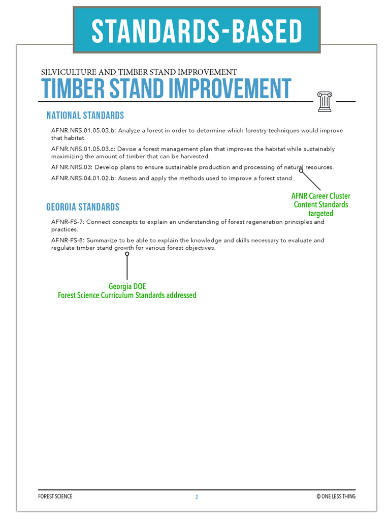 CCFOR12.3 Timber Stand Improvement, Forestry Complete Curriculum