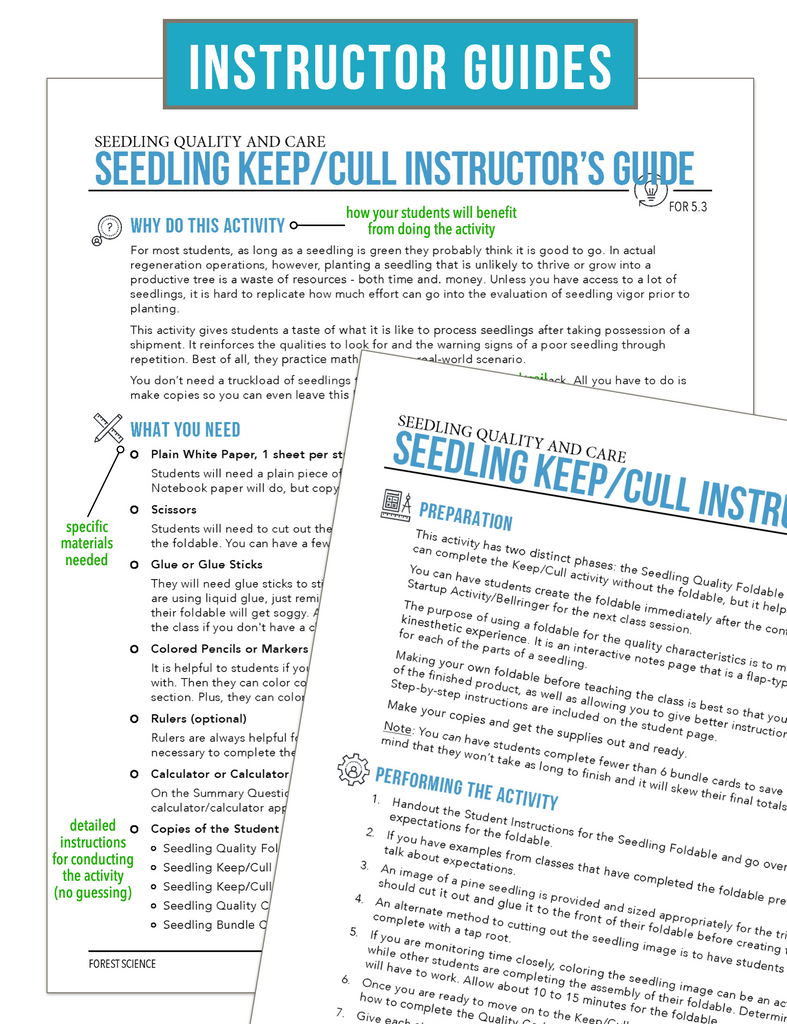 CCFOR05.3 Seedling Quality and Care, Forestry Complete Curriculum