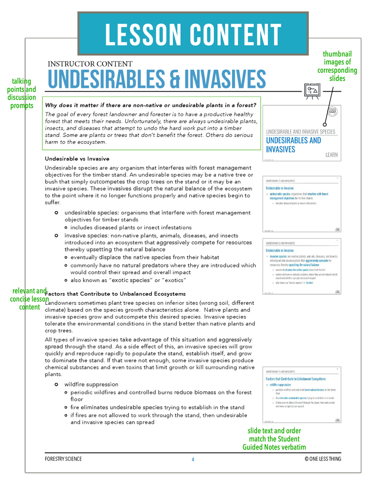 CCFOR06.1 Undesirables and Invasives, Forestry Complete Curriculum