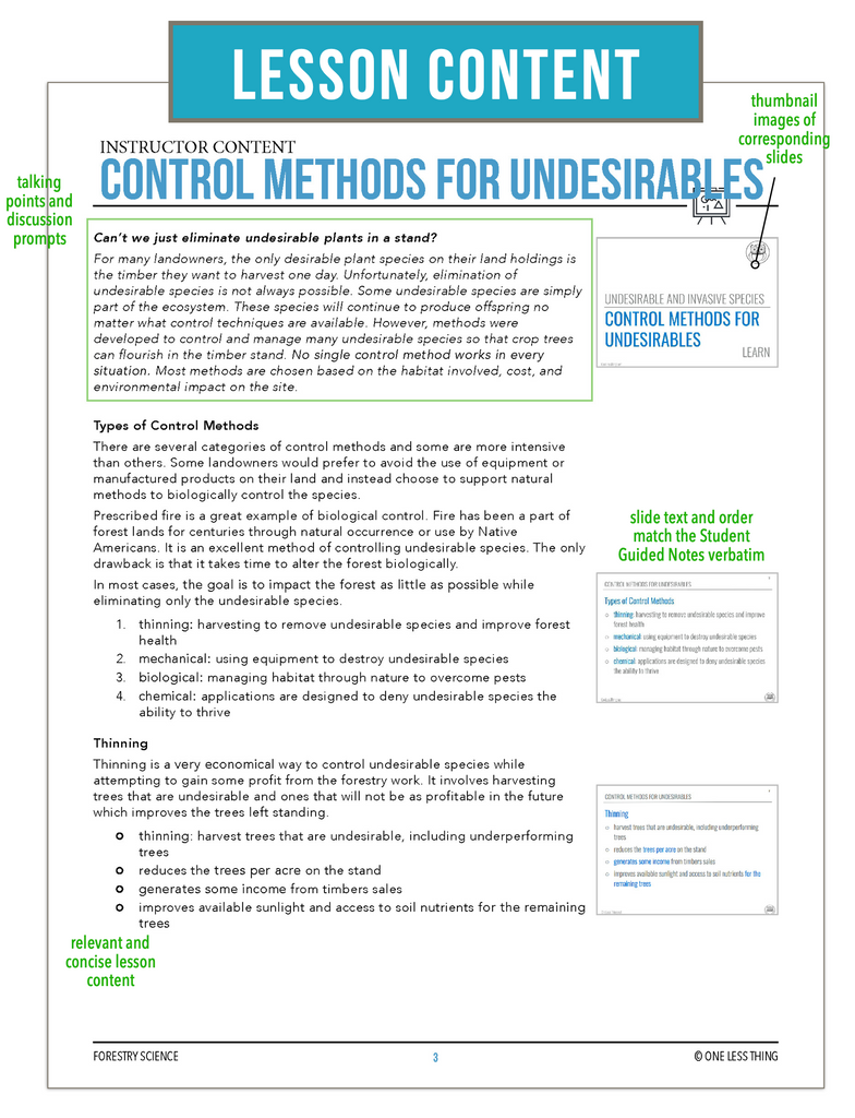 CCFOR06.2 Control Methods for Undesirables, Forestry Complete Curriculum