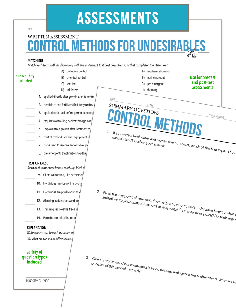 CCFOR06.2 Control Methods for Undesirables, Forestry Complete Curriculum