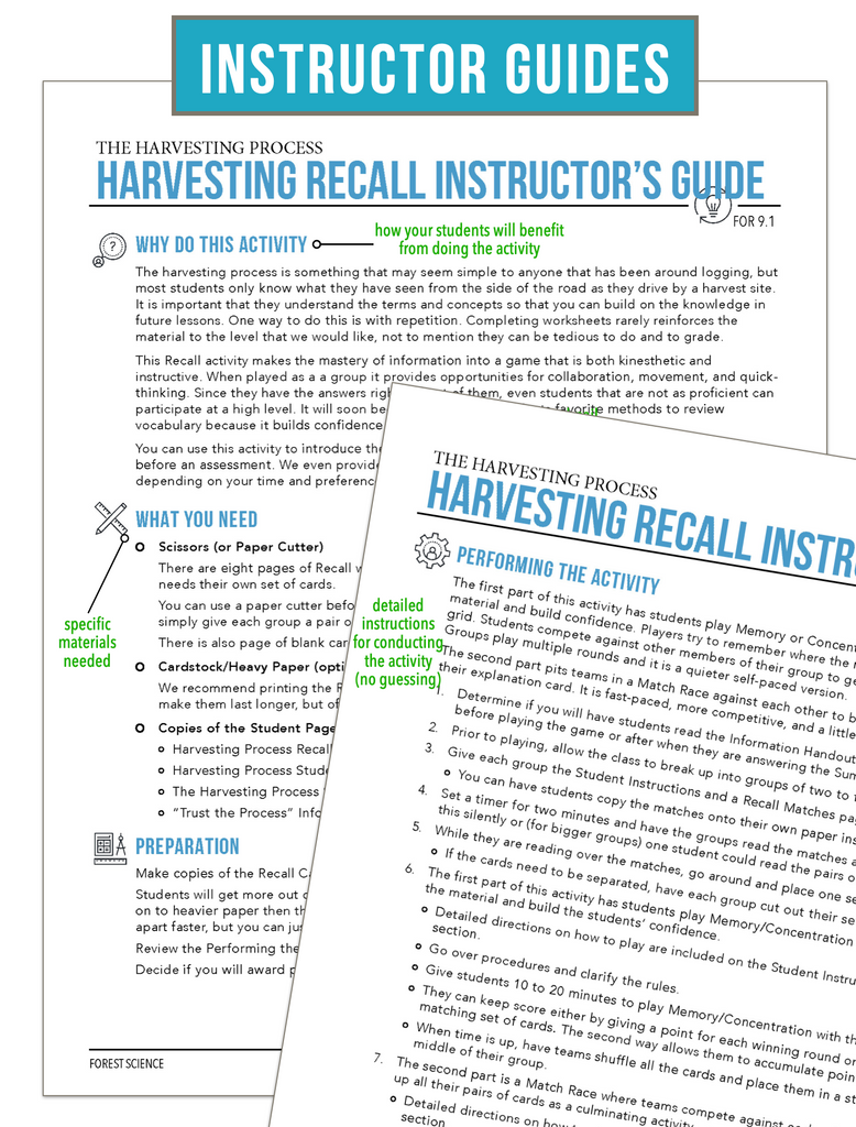 CCFOR09.1 The Harvesting Process, Forestry Complete Curriculum