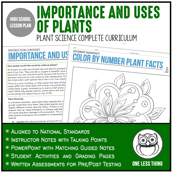 CCPLT02.2 Importance and Uses of Plants, Plant Science Complete Curriculum