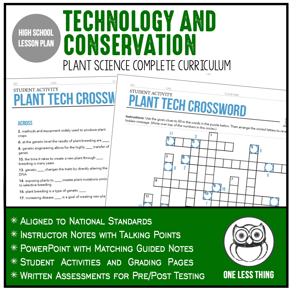 CCPLT02.3 Technology and Conservation, Plant Science Complete Curriculum