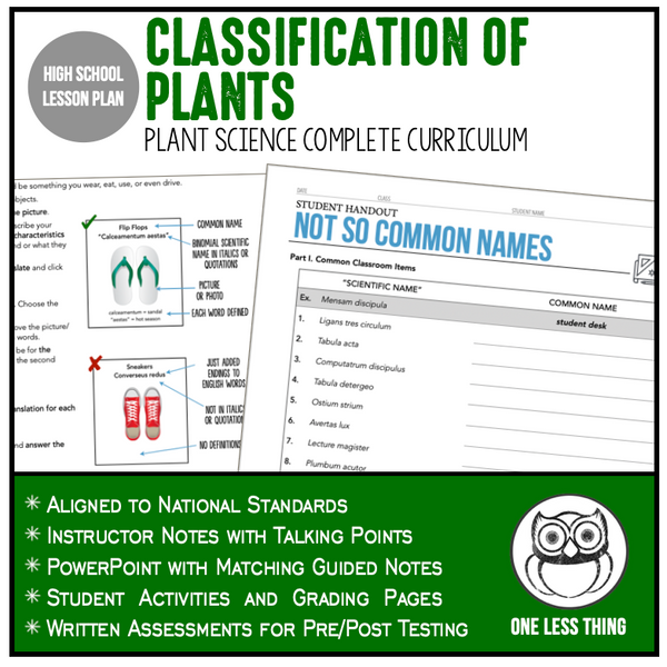 CCPLT03.3 Classification of Plants, Plant Science Complete Curriculum