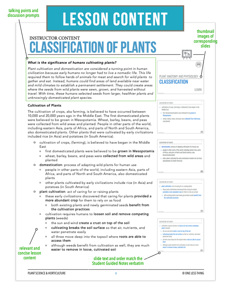 CCPLT03.3 Classification of Plants, Plant Science Complete Curriculum