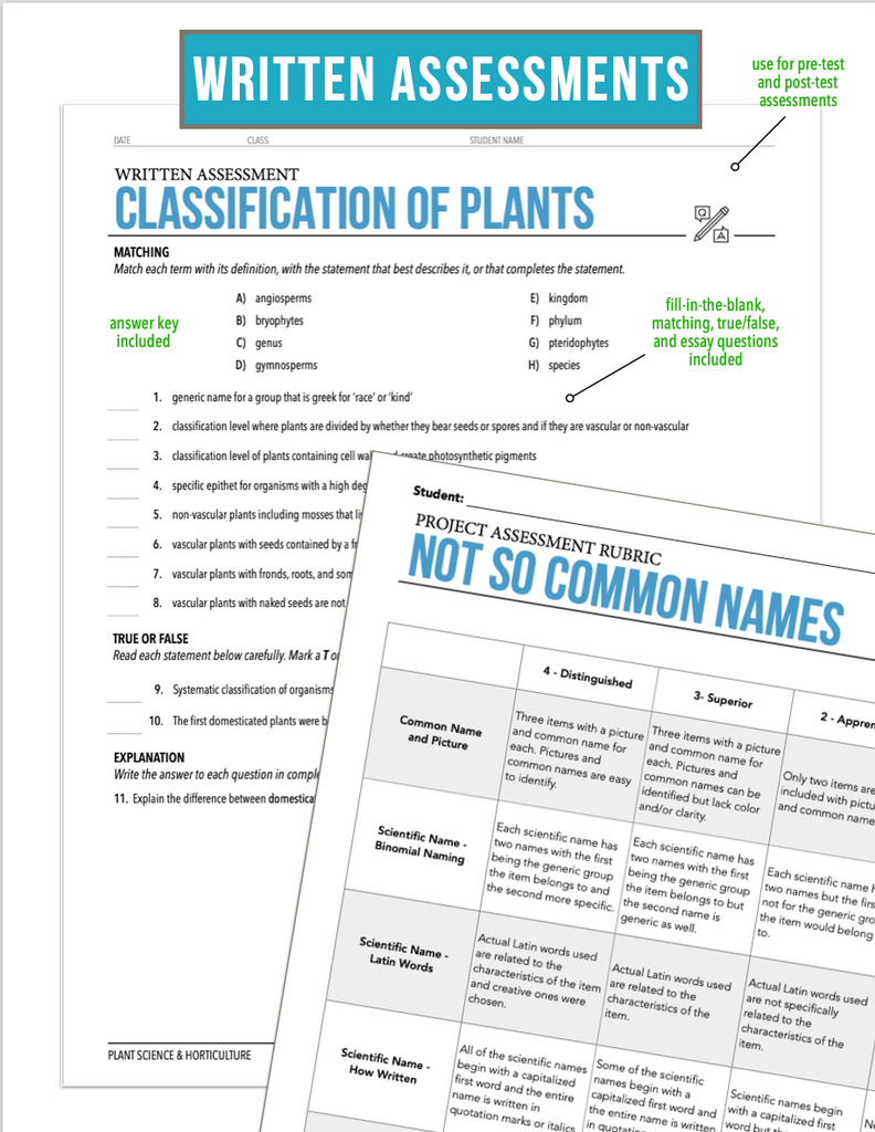 CCPLT03.3 Classification of Plants, Plant Science Complete Curriculum