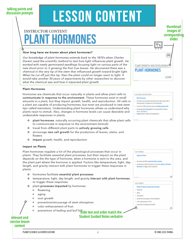 CCPLT04.4 Plant Hormones, Plant Science Complete Curriculum