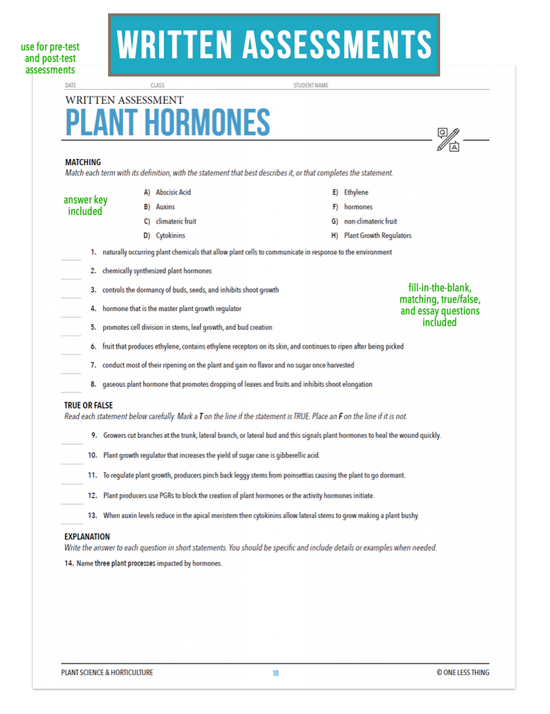 CCPLT04.4 Plant Hormones, Plant Science Complete Curriculum