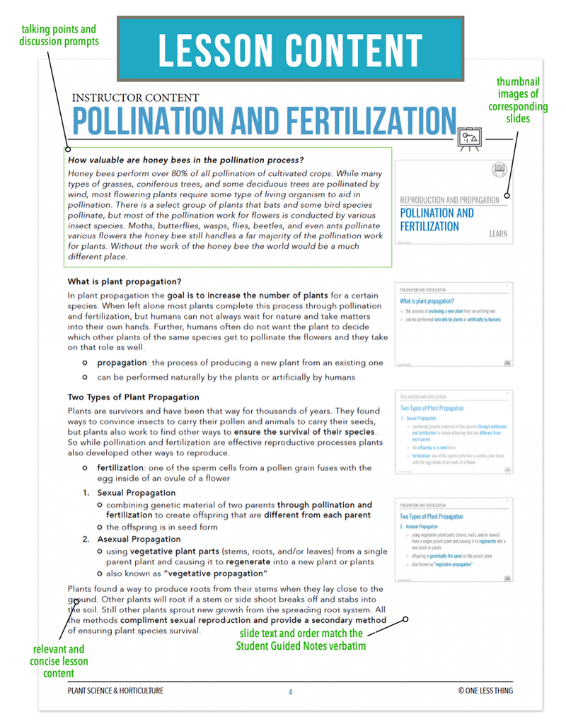 CCPLT05.1 Pollination and Fertilization, Plant Science Complete Curriculum