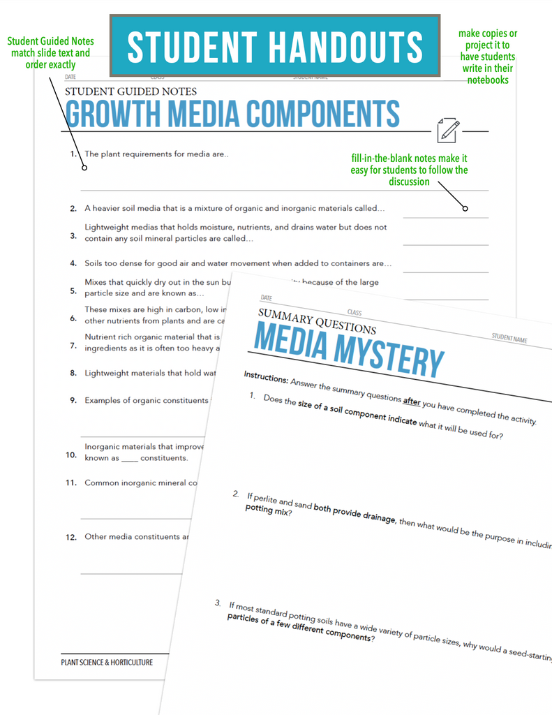 CCPLT06.3 Growth Media Components, Plant Science Complete Curriculum