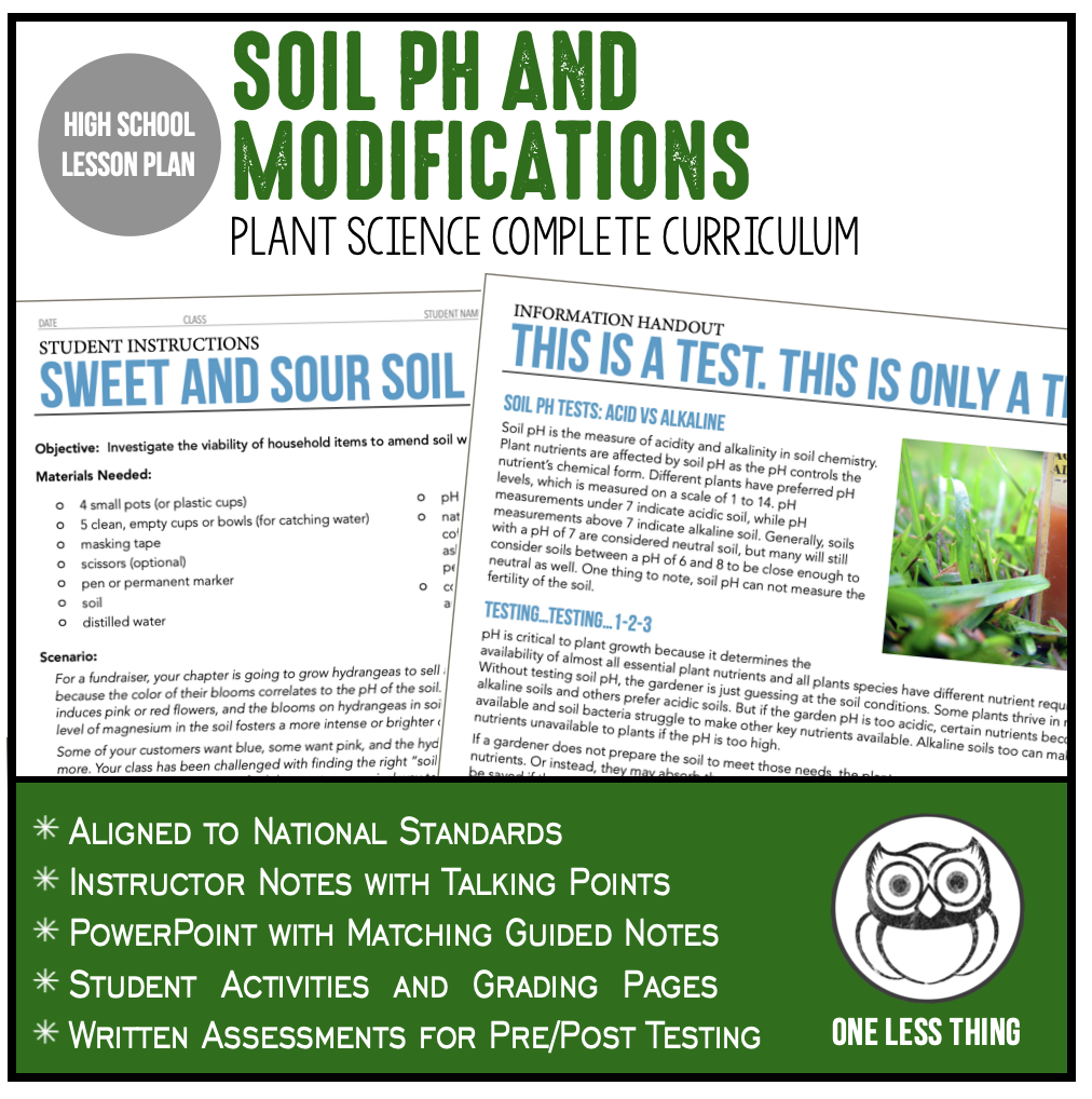 CCPLT07.3 Soil pH and Modifications, Plant Science Complete Curriculum
