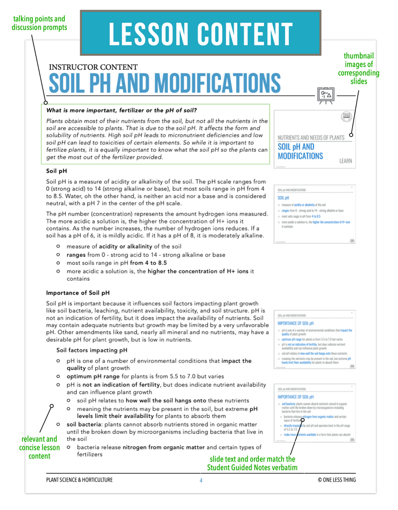 CCPLT07.3 Soil pH and Modifications, Plant Science Complete Curriculum