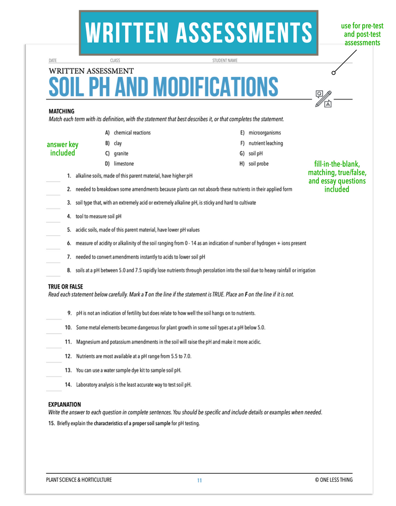 Load image into Gallery viewer, CCPLT07.3 Soil pH and Modifications, Plant Science Complete Curriculum
