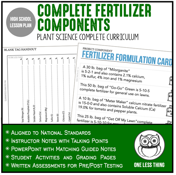 CCPLT08.1 Complete Fertilizer Components, Plant Science Complete Curriculum