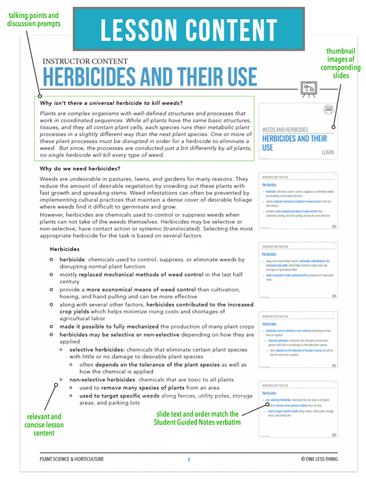 century herbicide CCPLT09.3 Herbicides and Their Use, Plant Science Complete Curriculum – One Less Thing