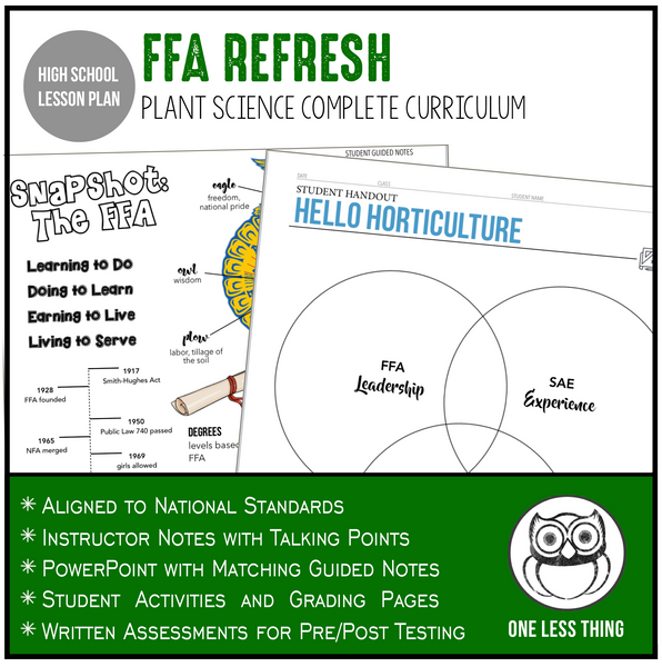 CCPLT01.1 FFA Refresh, Plant Science Complete Curriculum