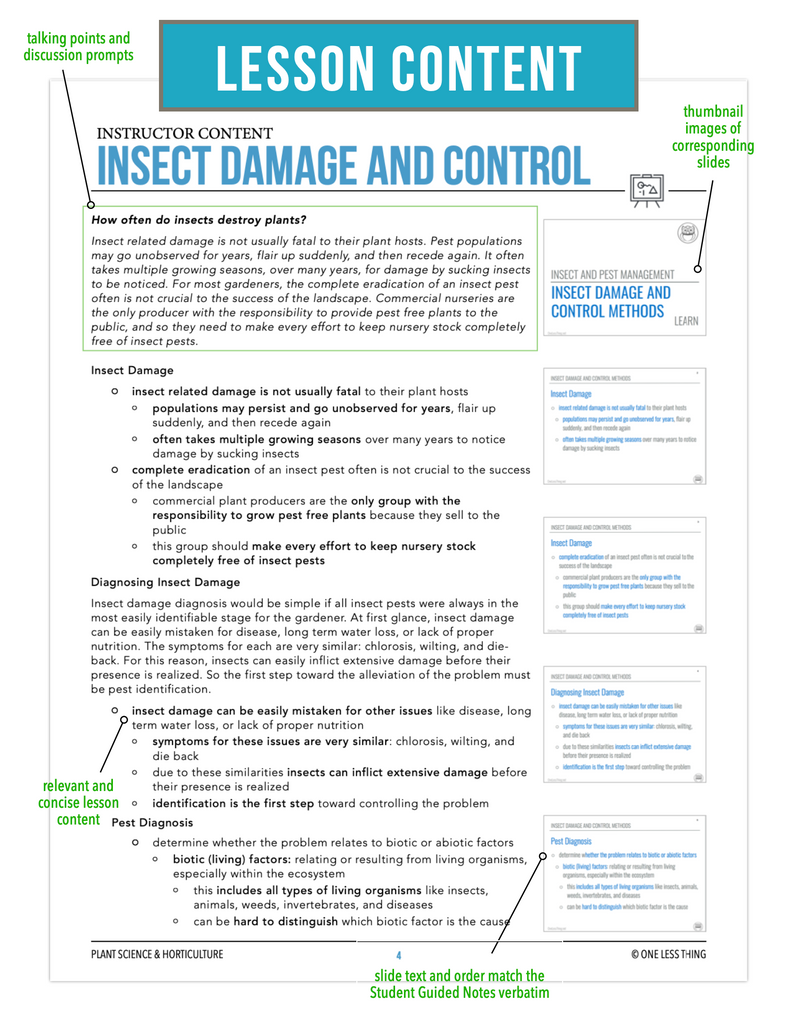 CCPLT10.3 Insect Damage and Control, Plant Science Complete Curriculum