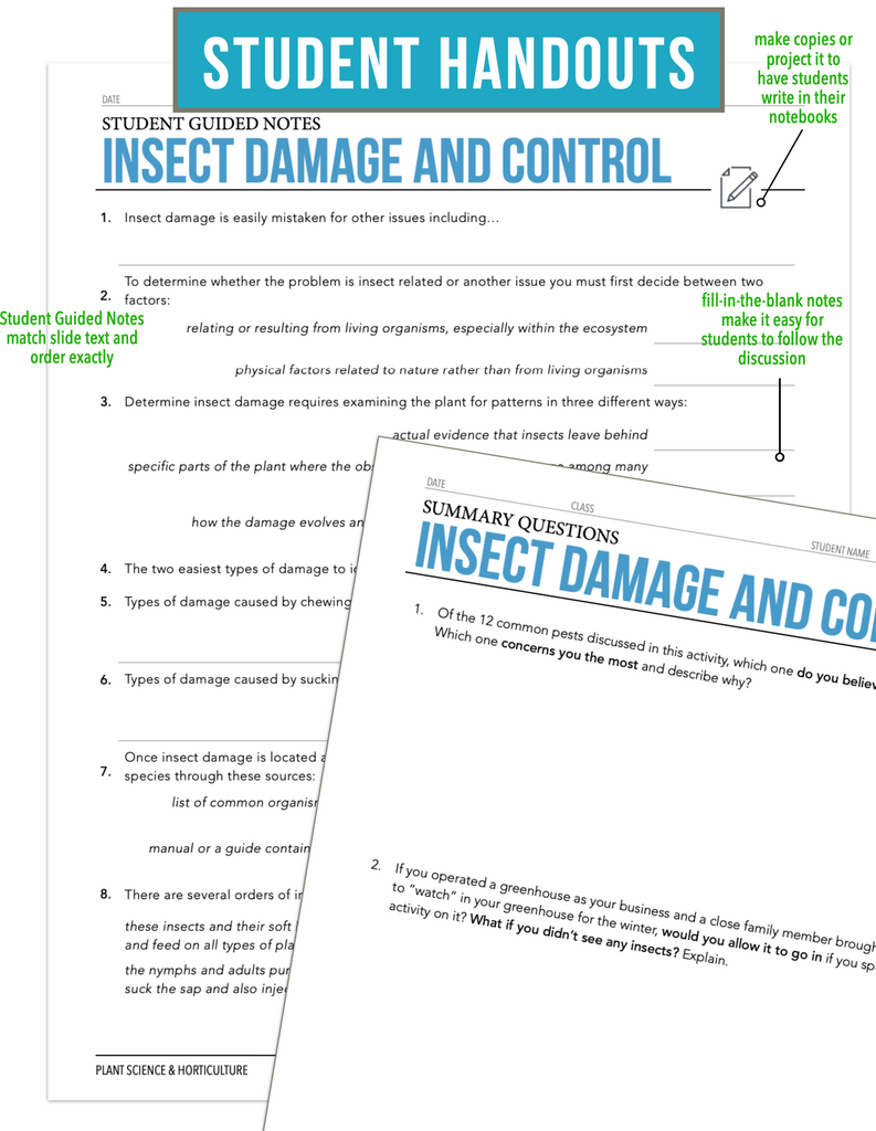 CCPLT10.3 Insect Damage and Control, Plant Science Complete Curriculum