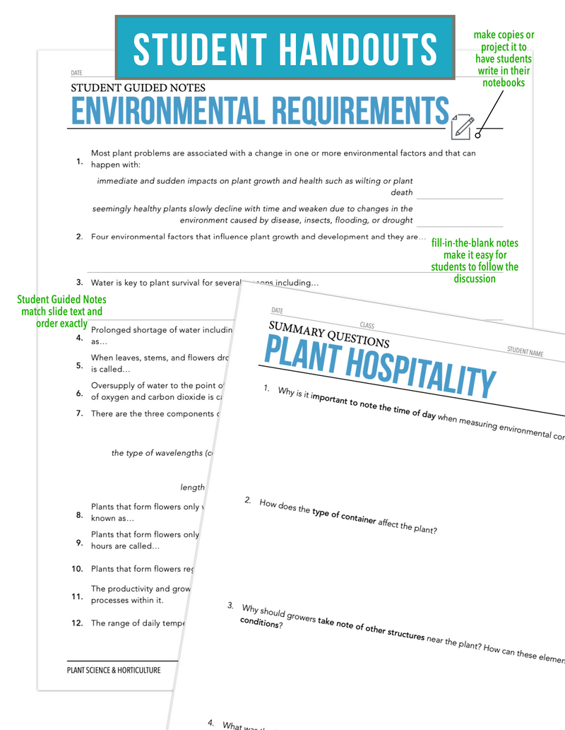 Load image into Gallery viewer, CCPLT12.1 Environmental Requirements, Plant Science Complete Curriculum
