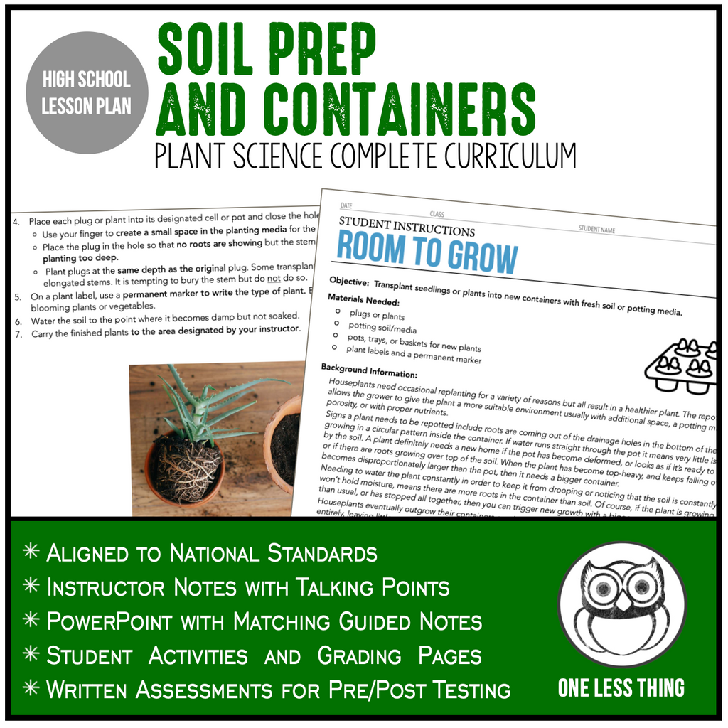 CCPLT12.2 Soil Prep and Containers, Plant Science Complete Curriculum